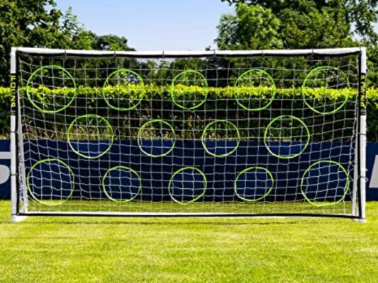 12 X 6 FT  SAMBA FOOTBALL GOAL + TARGET SHEET + 10X FOOTBALL